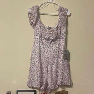 Cute purple short romper